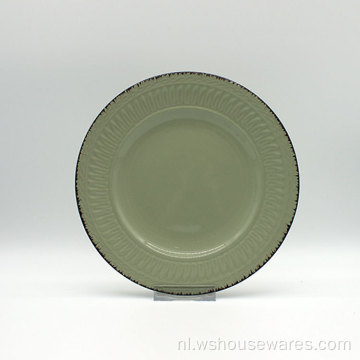 Custom Light Green Luxe Ceramic Servies Sets Stoneware